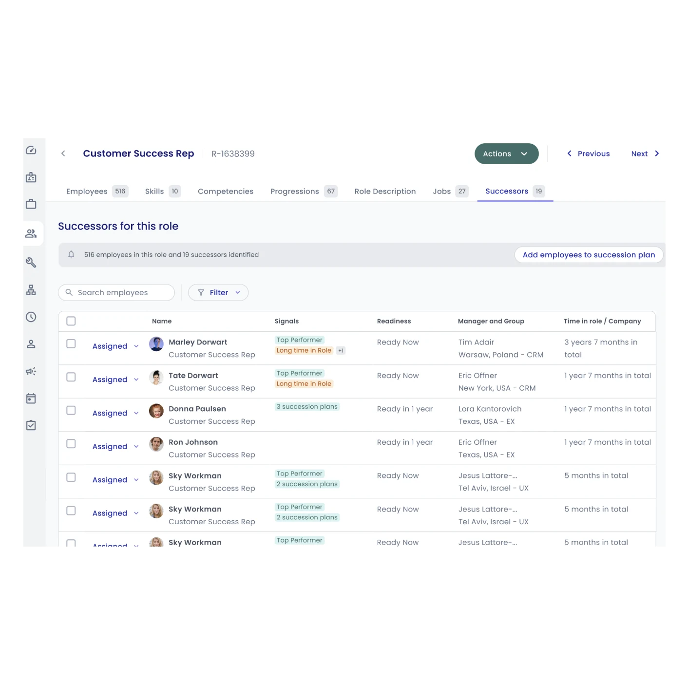 Phenom Succession Planning - AI Recommendations