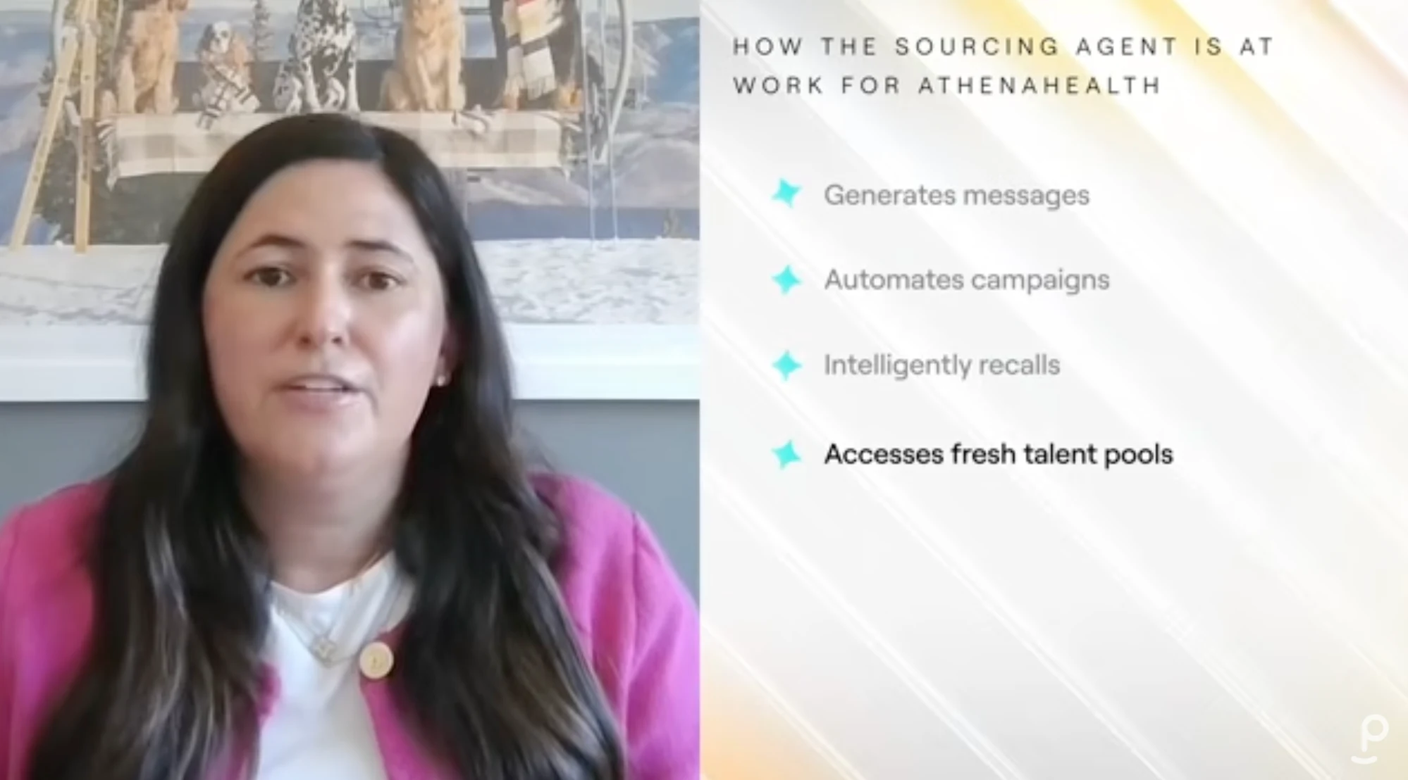 athenahealth outlines four key ways an AI sourcing agent helps their talent acquisition team.