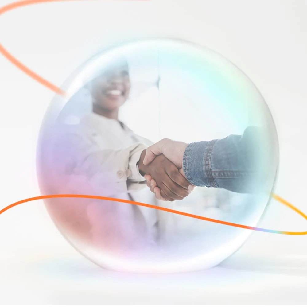 A crystal ball showing the potential future of 2024 talent trends