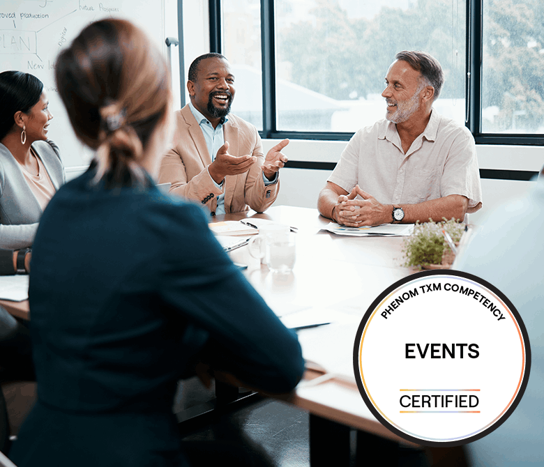 Phenom TXM Competency Event Management Certification course card.