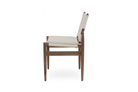 Nosh Chalk Gray Walnut Dining Chair