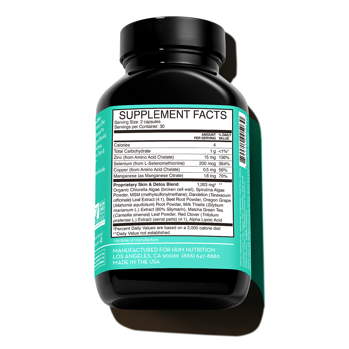 Daily Cleanse Vitamins for Clear Skin HUM Nutrition