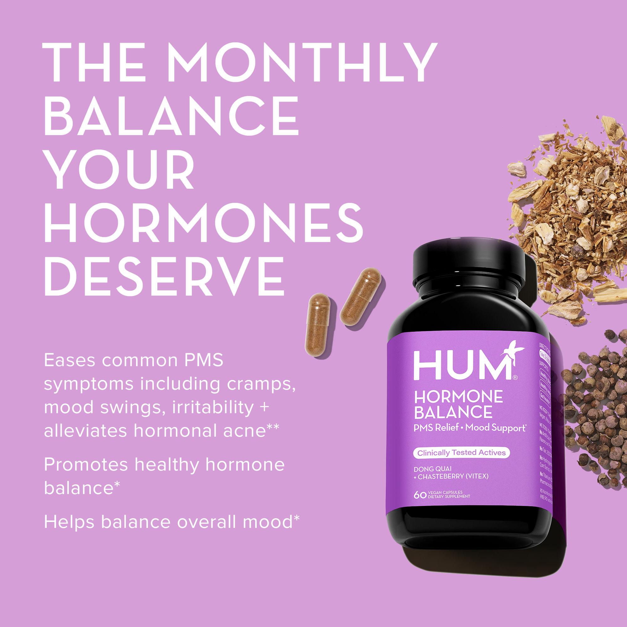 Hormone Balance  PMS Supplements to Balance Hormones - HUM Nutrition