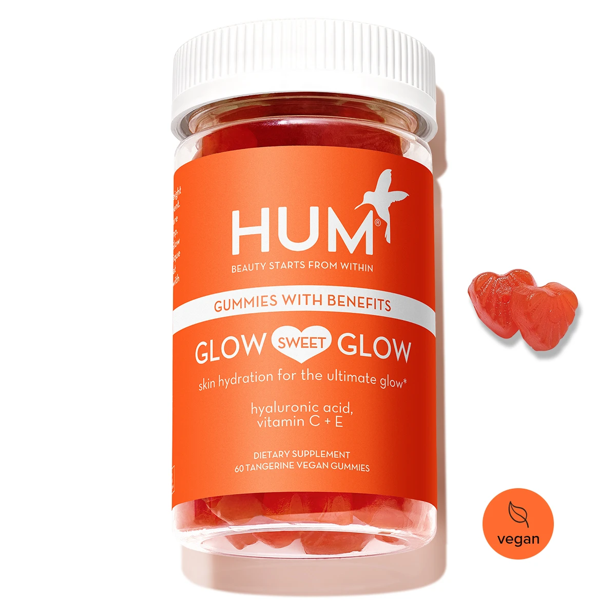 Vegan Gummy for Skin Hydration Glow Sweet Glow HUM Nutrition
