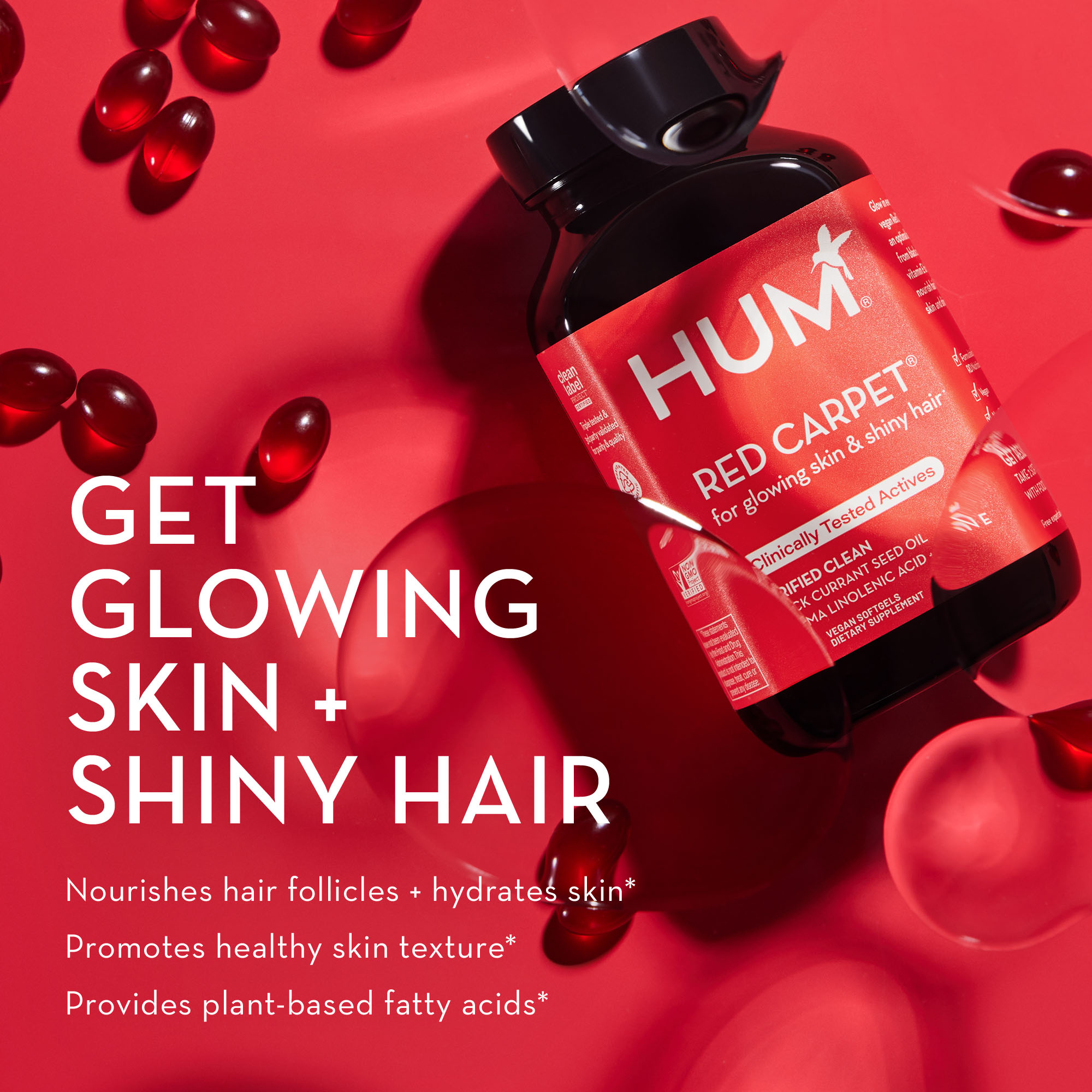 Red Carpet Vitamins For Glowing Skin + Hair HUM Nutrition
