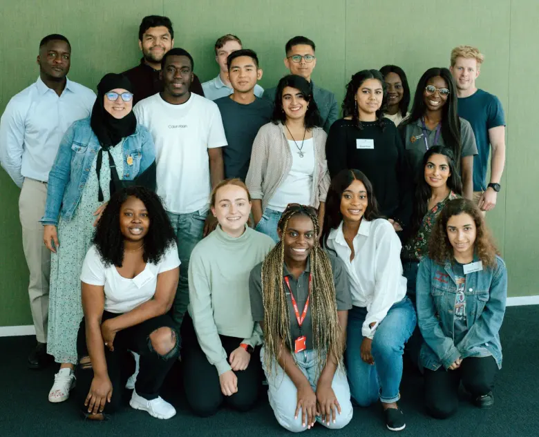 Image of Prince's Trust Health and Social Care Youth Participation Committee standing in a group
