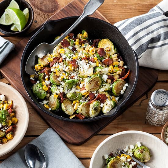Brussels Sprouts with Corn, Jalapeño and Bacon | Simplot Food - USA