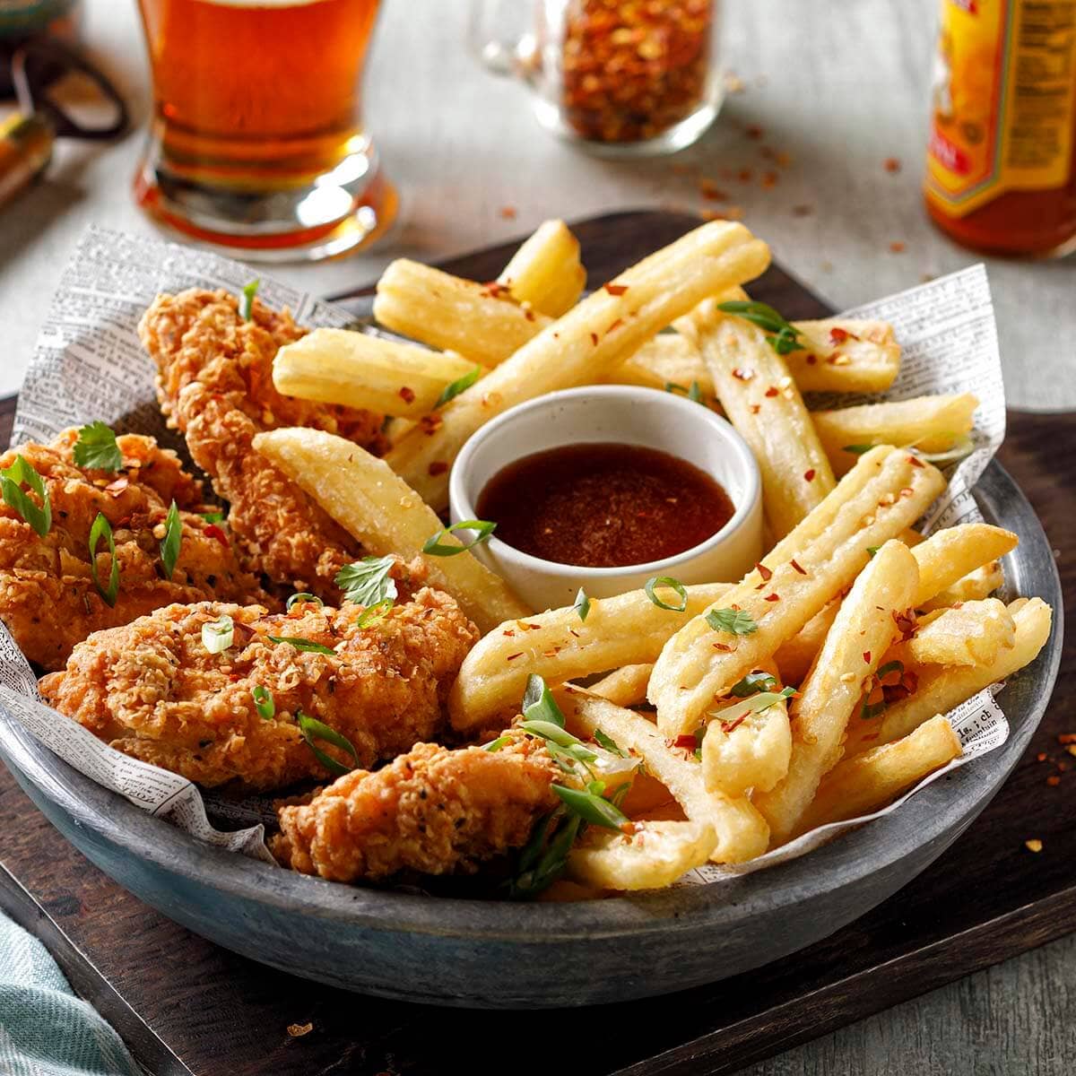Vegan Fried Chicken with Hot Agave