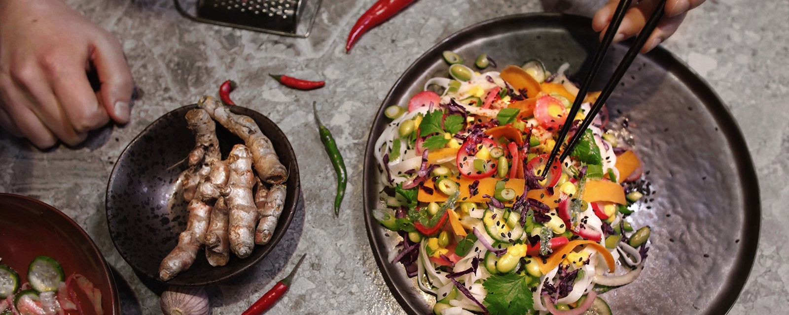 Import-Recipe - Raw asian cucumber salad with ginger miso dressing