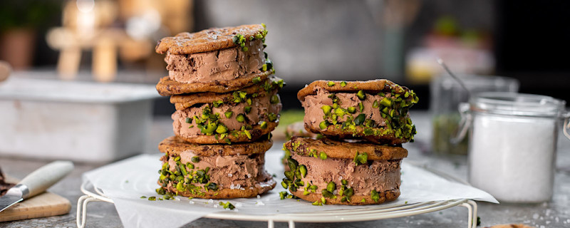Chocolate ice cream with sea salt