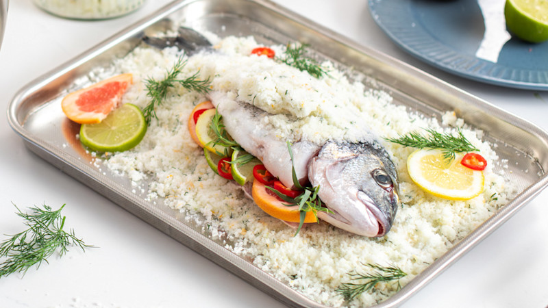 Herb salt crusted fish recipes