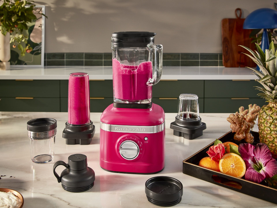 K400-Blender-hibiscus-with-optional-accessories-and-jars