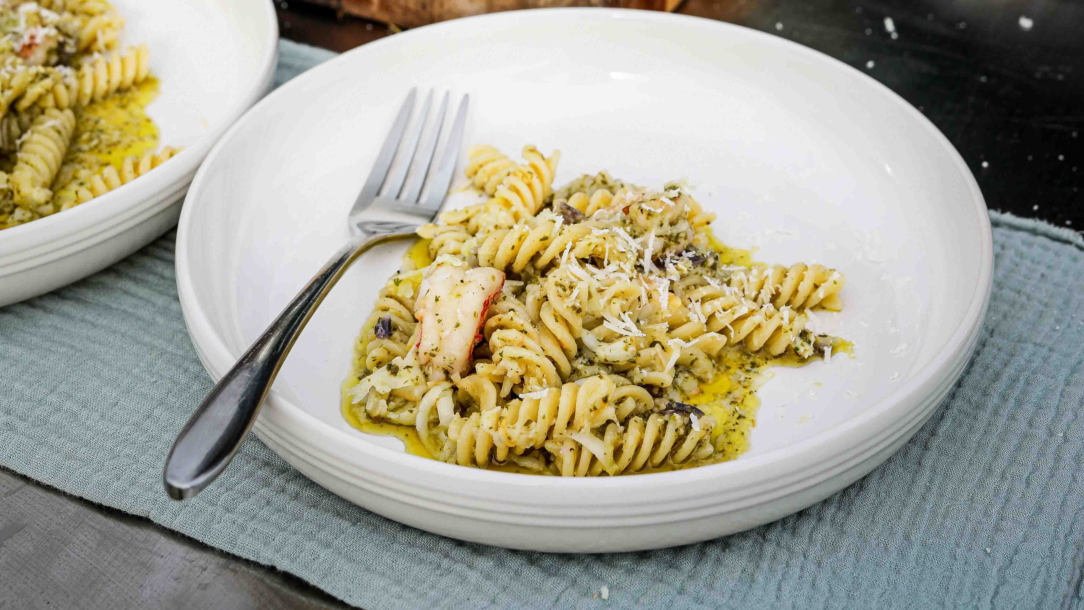 Garden Pesto Pasta with King Prawns.JPG