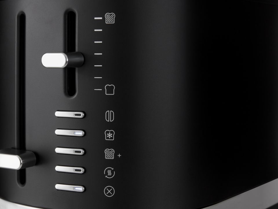 KitchenAid KMT5115BM 4 Slice Long Slot High-Lift Lever Toaster, Black Matte
