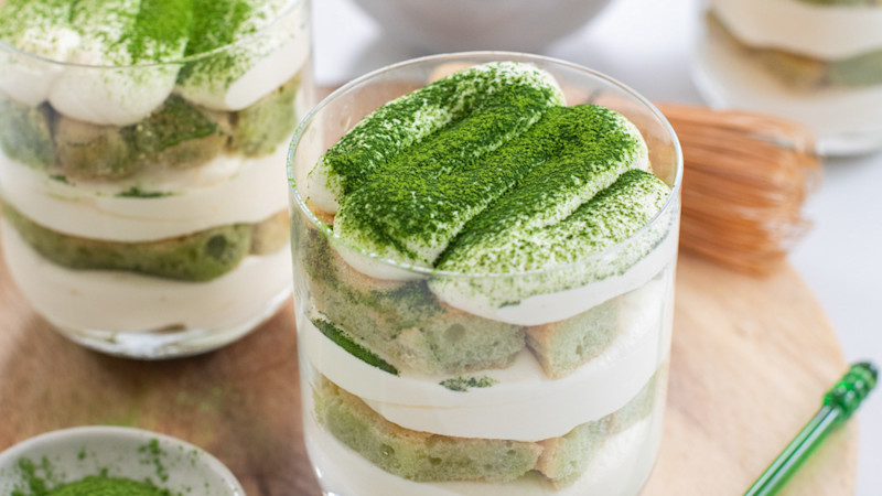 Matcha tiramisu cup