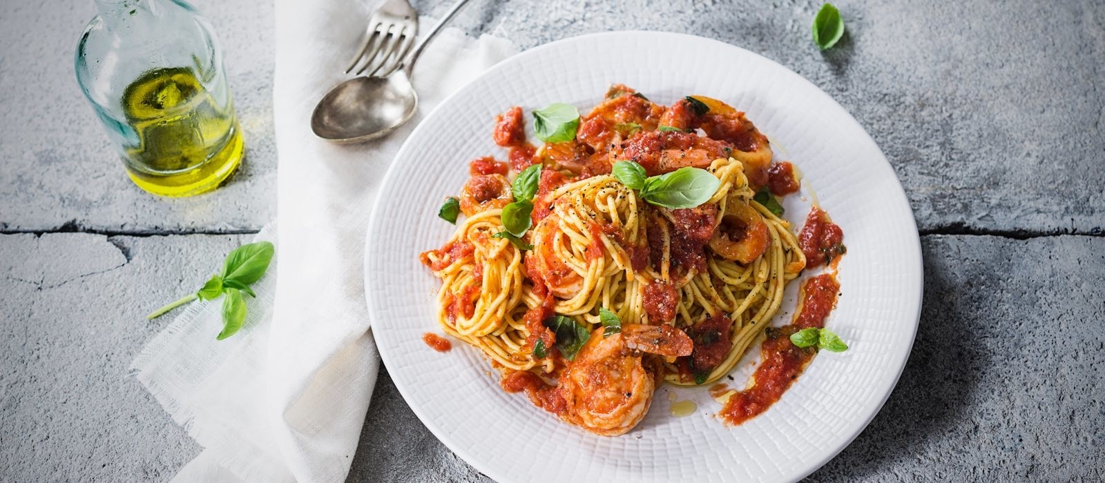 Import-Recipe - Spaghetti with cuttlefish and shrimps ragout