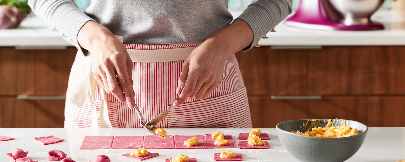 Import-Recipe - Fresh Beetroot Tortellini with Butternut Squash and Sage