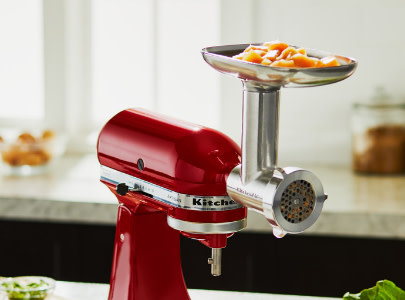 Red-mixer-with-meat-grinder