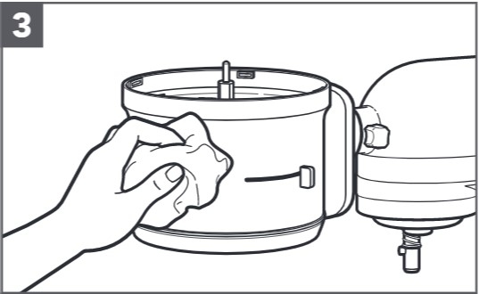 how do you clean the food processor for mixers step 3