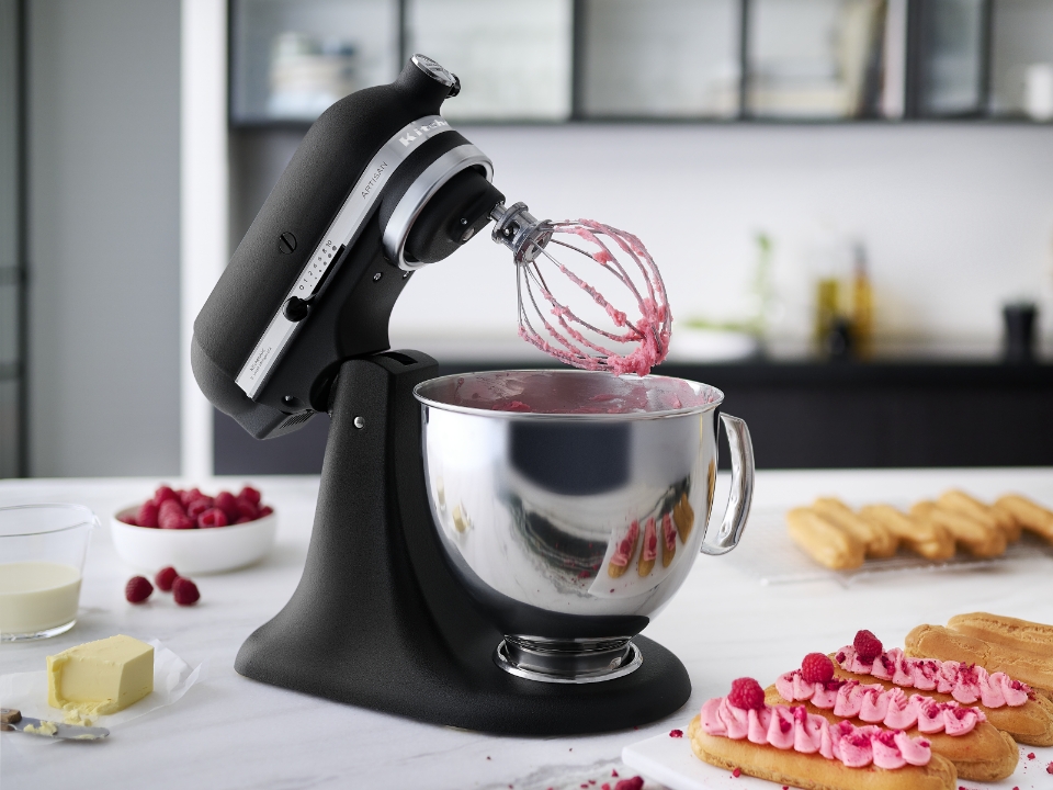 Kitchenaid 5KSM5THFBSS Fouet plat en acier inoxydable - compatible avec le  robot culinaire avec corps de moteur mobile de 4,3 l et 4,8 l