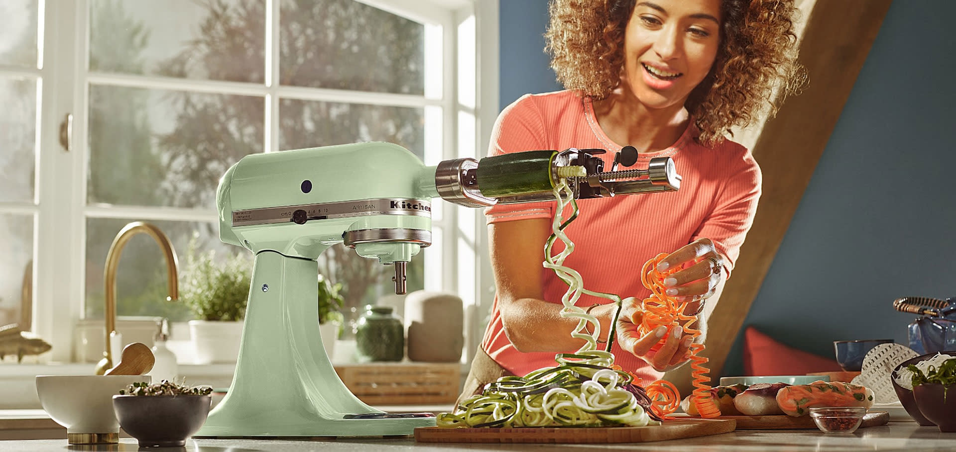 making-spring-rolls-using-stand-mixer-with-spiralizer