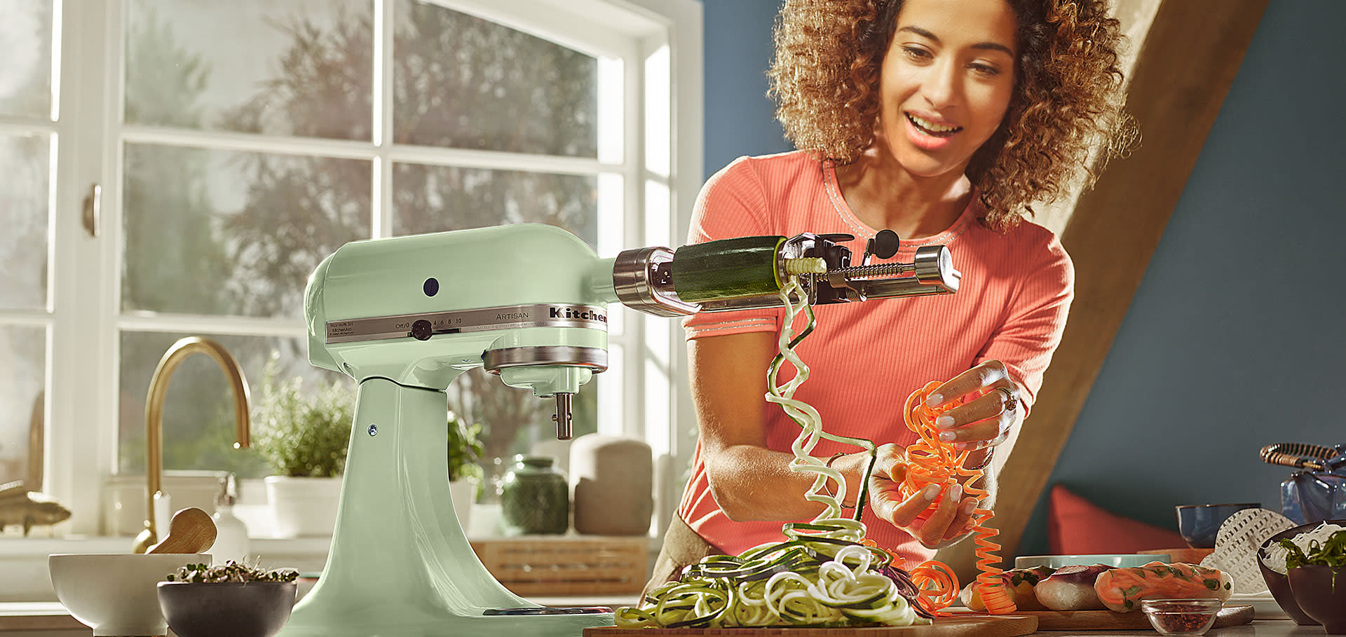 making-spring-rolls-using-stand-mixer-with-spiralizer