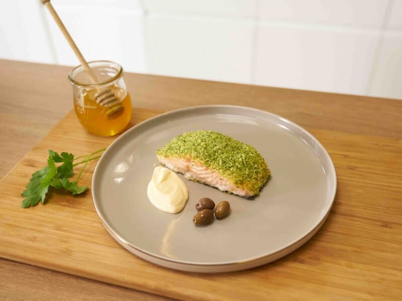 Trancio di salmone in crosta