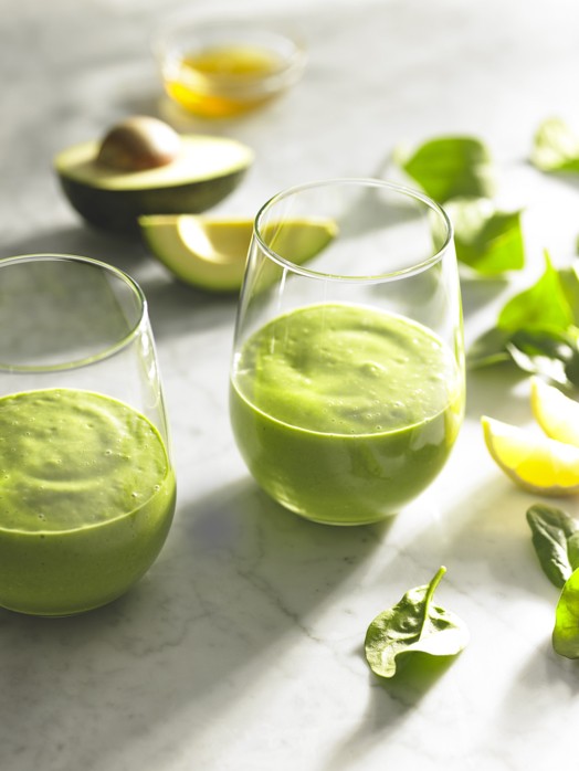 two-green-banana-spinach-avocado-smoothie