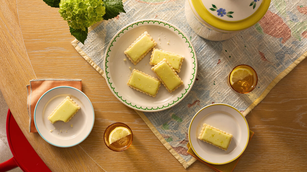 yuzu glazed shortbread