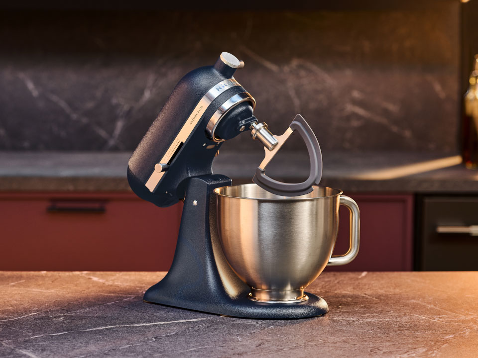photo-left-right-blue-steel-mixer-artisan-plus-with-the-head-tilted