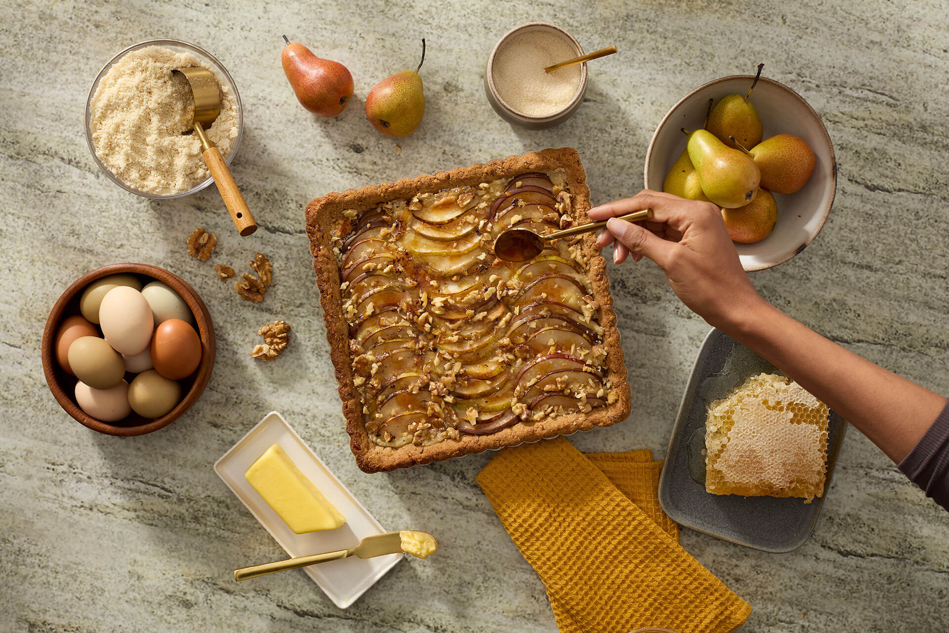 Pear-ginger-walnut-cake