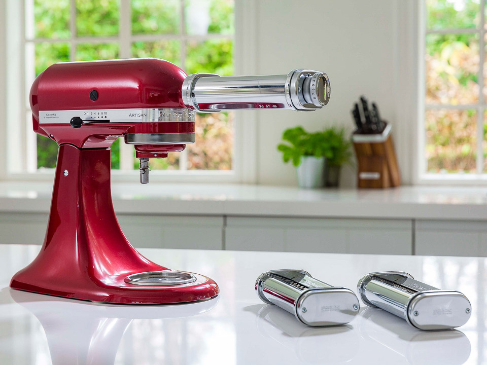 Accesorio para hacer pasta para batidoras de pie KitchenAid, juego 3 en 1  para máquina de pasta, accesorios incluidos rodillo de hoja de pasta