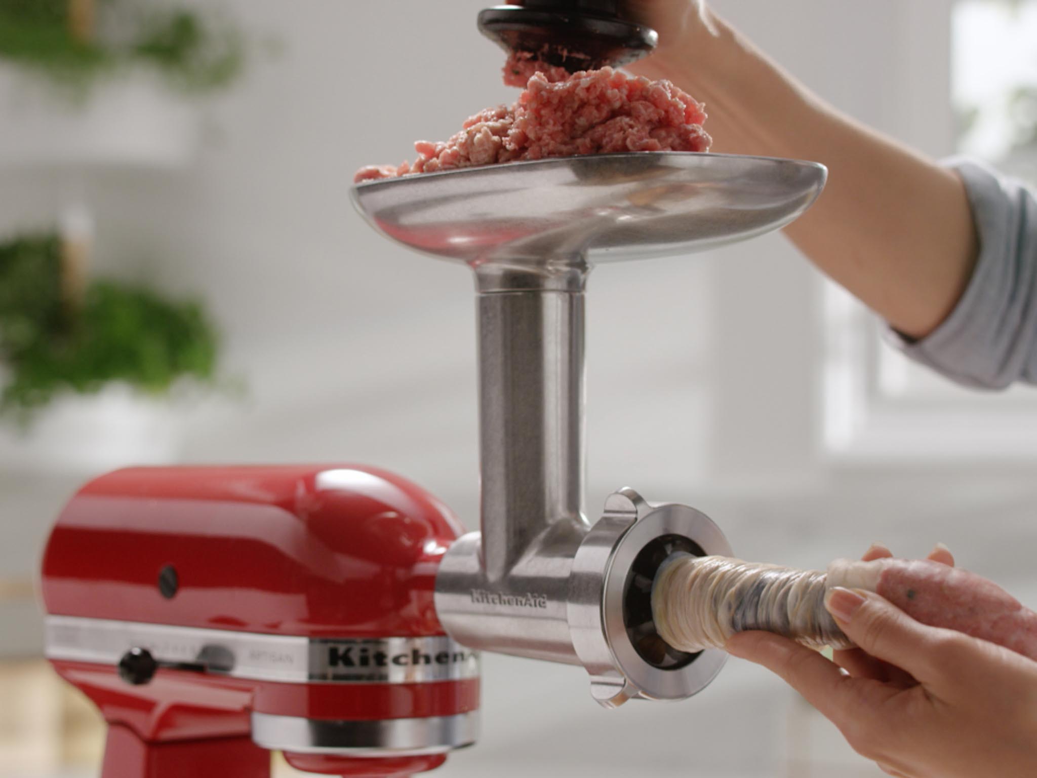 MEAT GRINDER AND SAUSAGE STUFFER SET