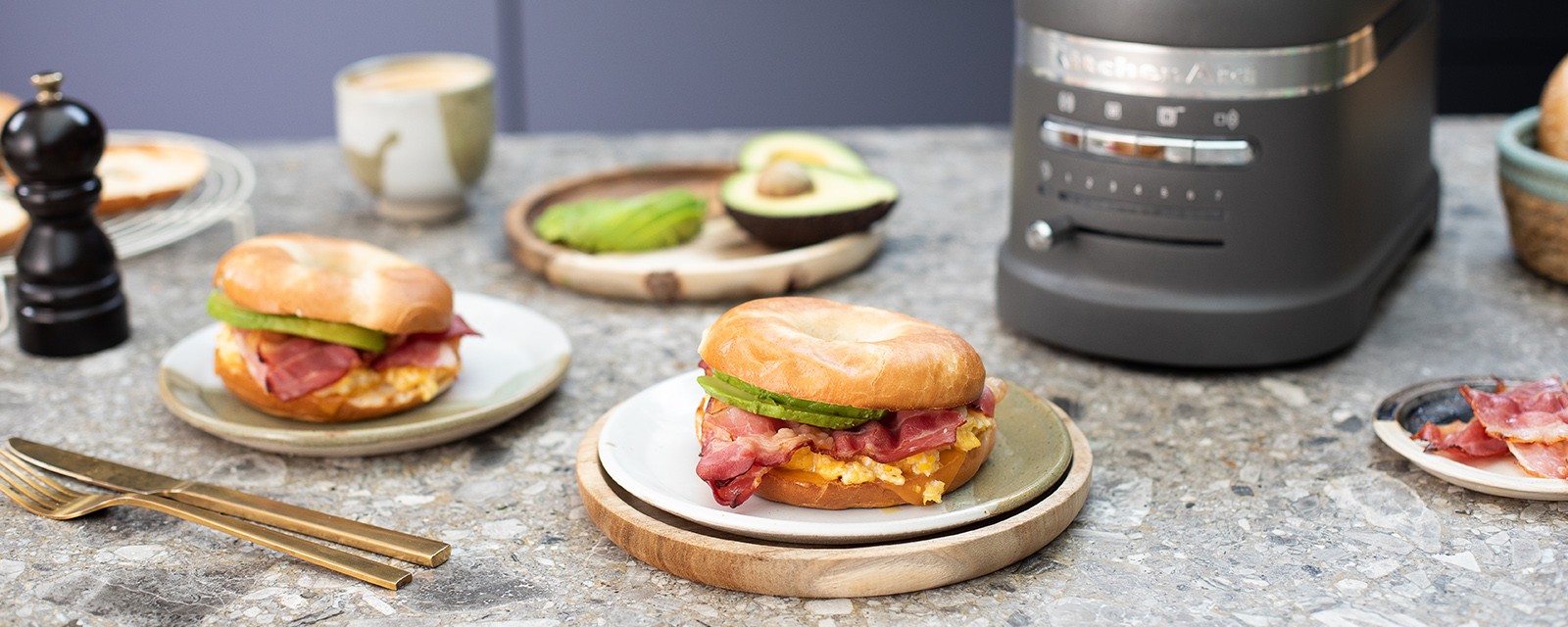 Import-Recipe - Egg and bacon breakfast bagel