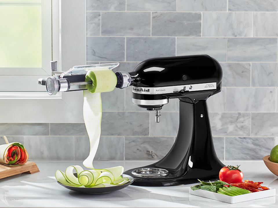 Mixer Attachments Vegetable-Sheet-Cutter with apple