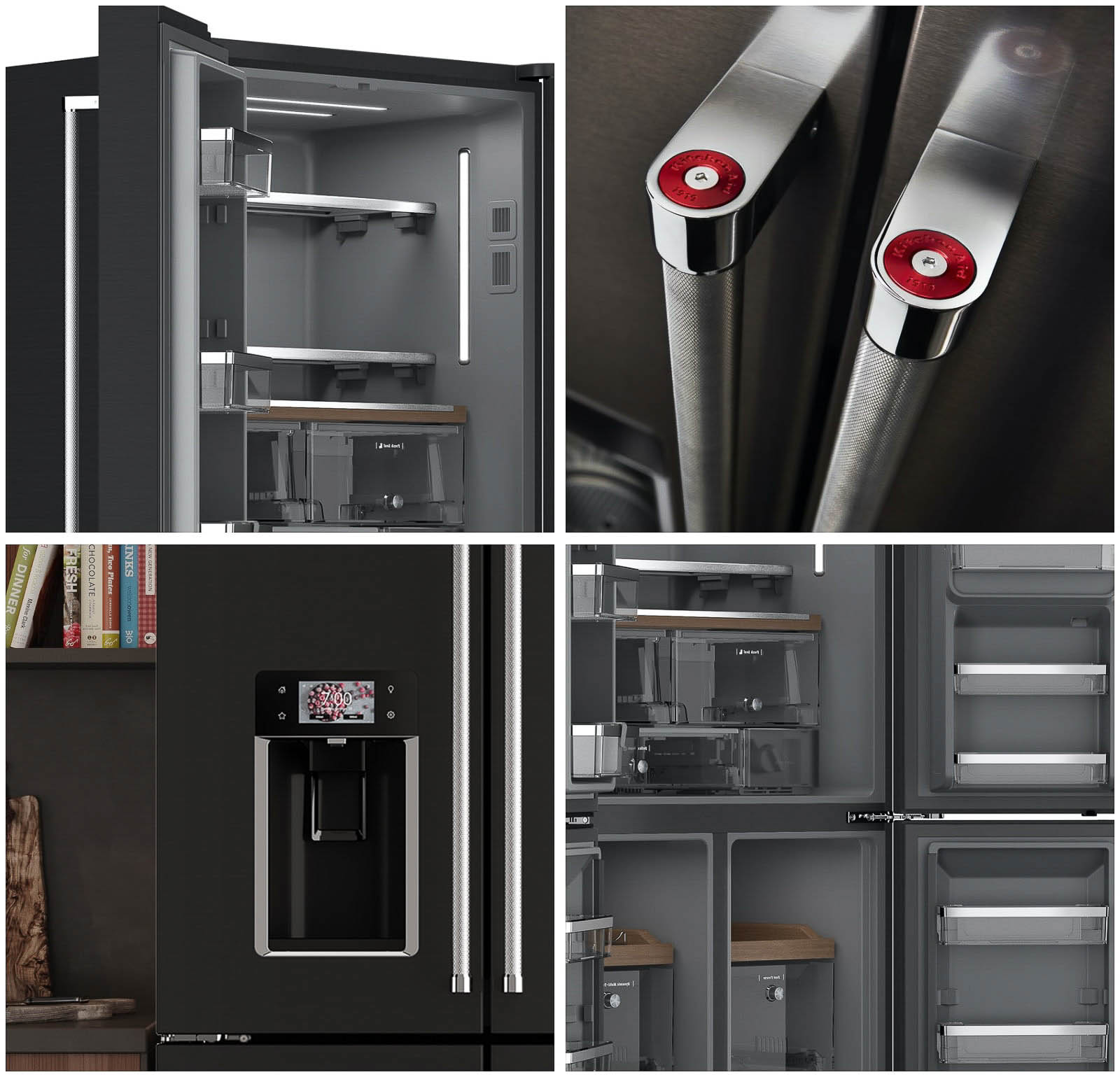 Black-stainless-steel-fridge-design
