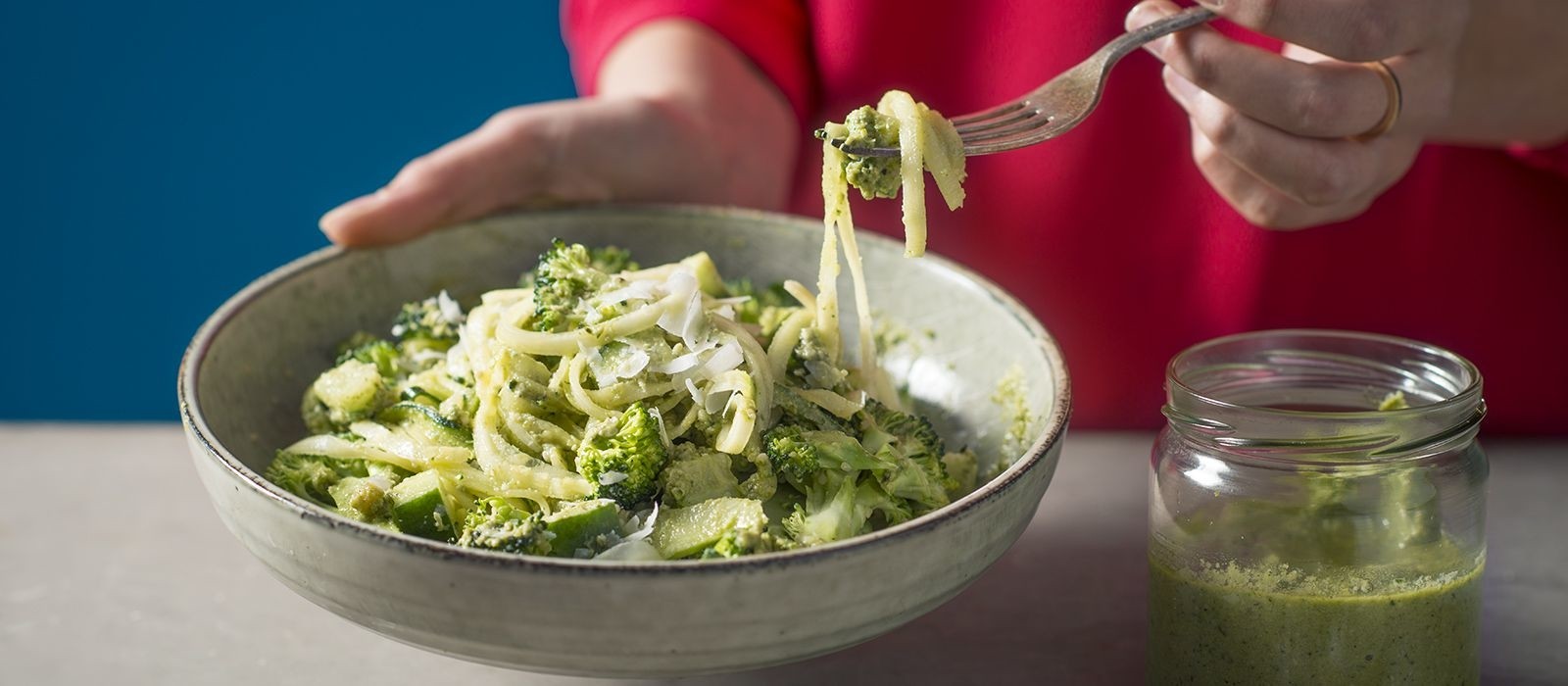 Import-Recipe - Raw Spiralized Zucchini Noodles with Broccoli Basil Pesto