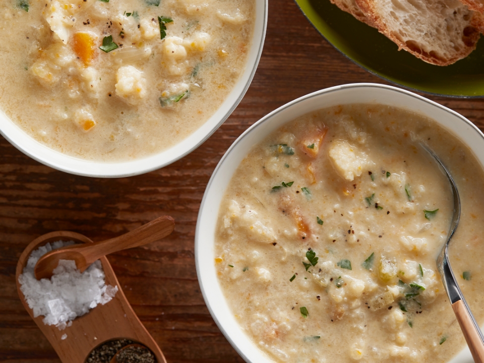 Hand-blenders-with-accessories-5KHBV83-Close-up-of-cauliflower-soup