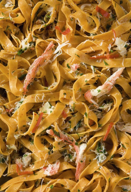 Import-Recipe - Tagliatelle with crab, lemon and fresh herbs