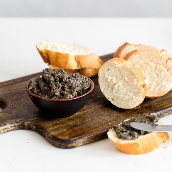 bowl-of-black-olive-tapenade-and-bread