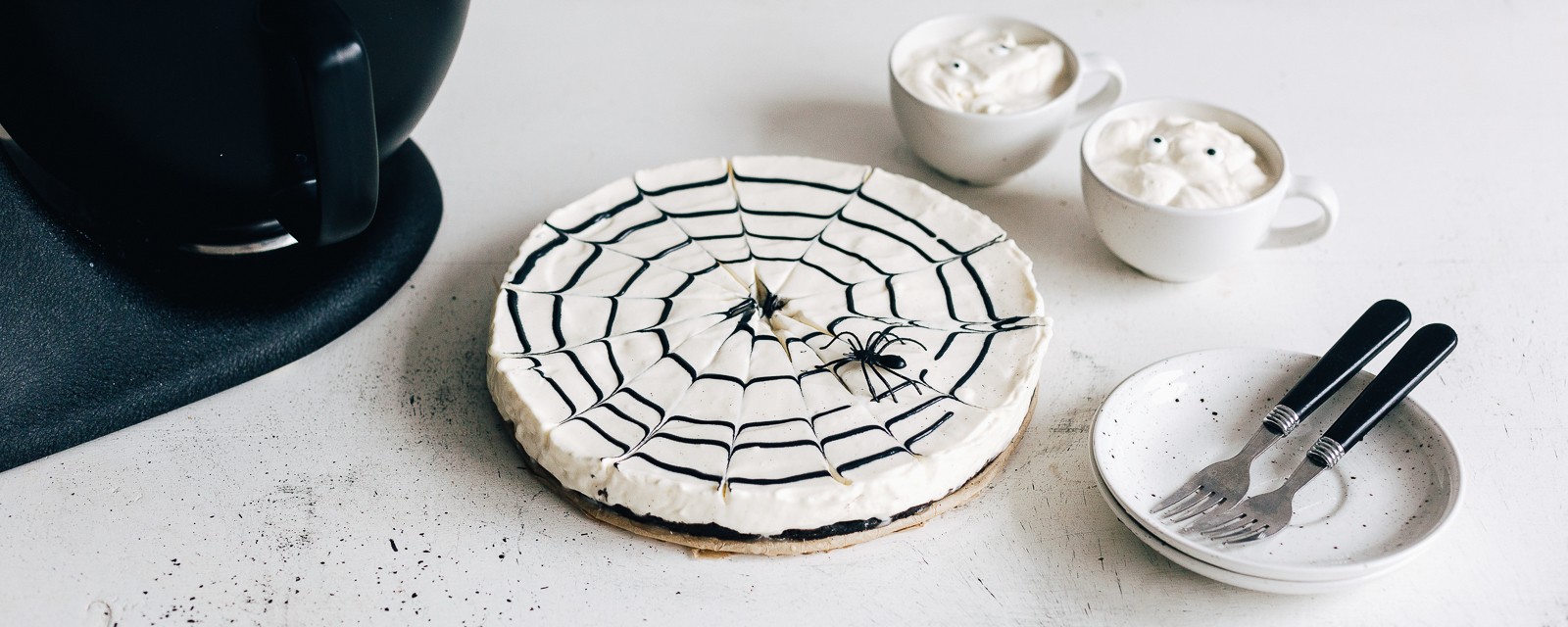 Import-Recipe - Halloween Spiderweb Cheesecake