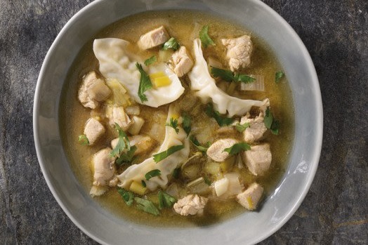 Import-Recipe - Broth with chicken gyoza