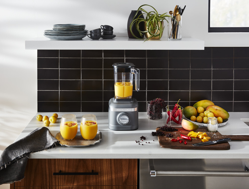 charcoal-grey-blender-on-worktop-in-stylish-kitchen