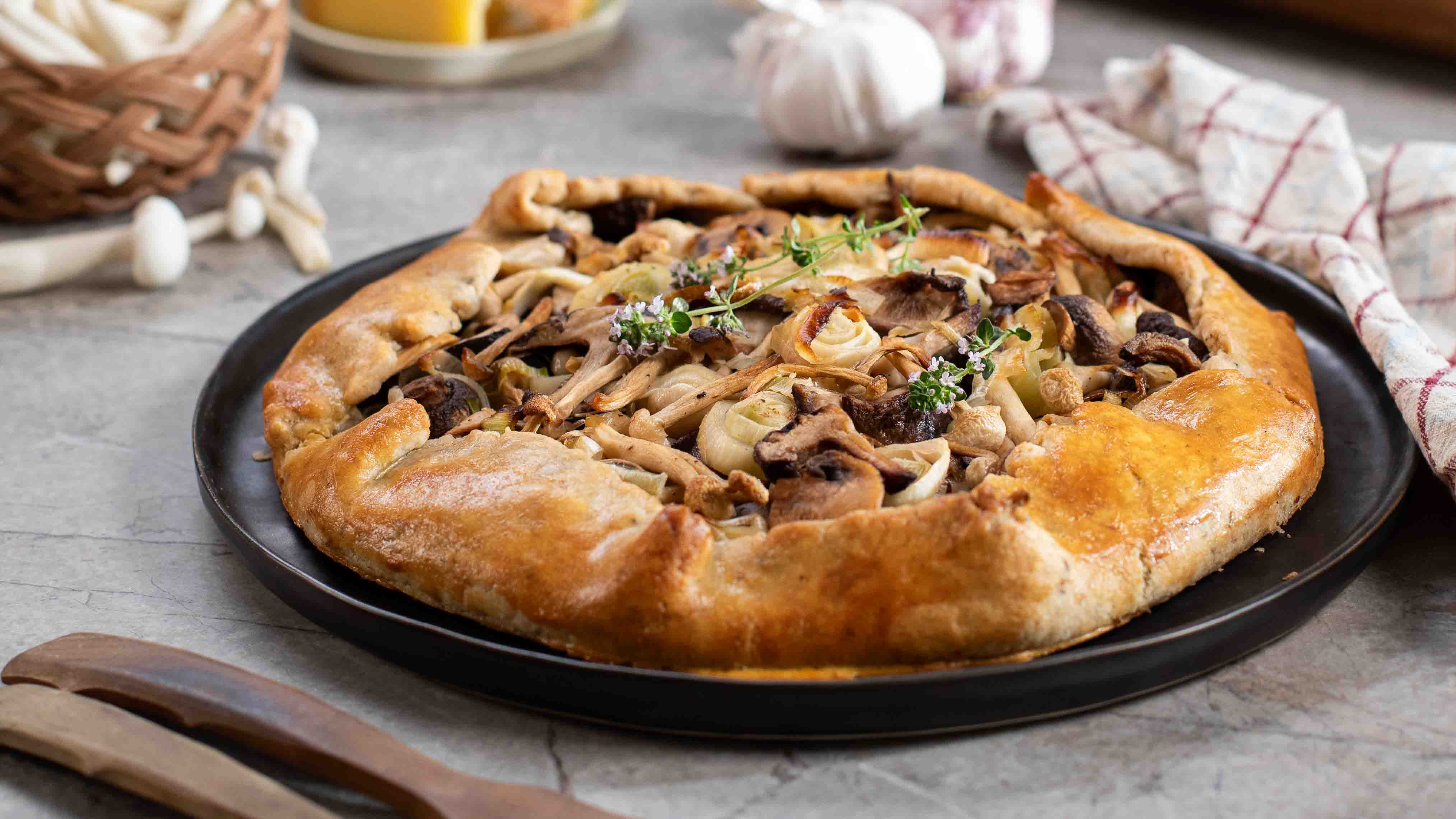 Mushroom and leek galette.JPG