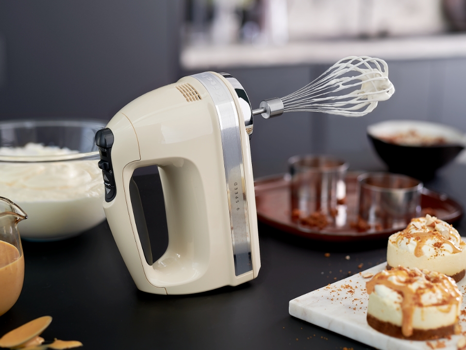 kitchenaid artisan 9 speed hand mixer almond cream