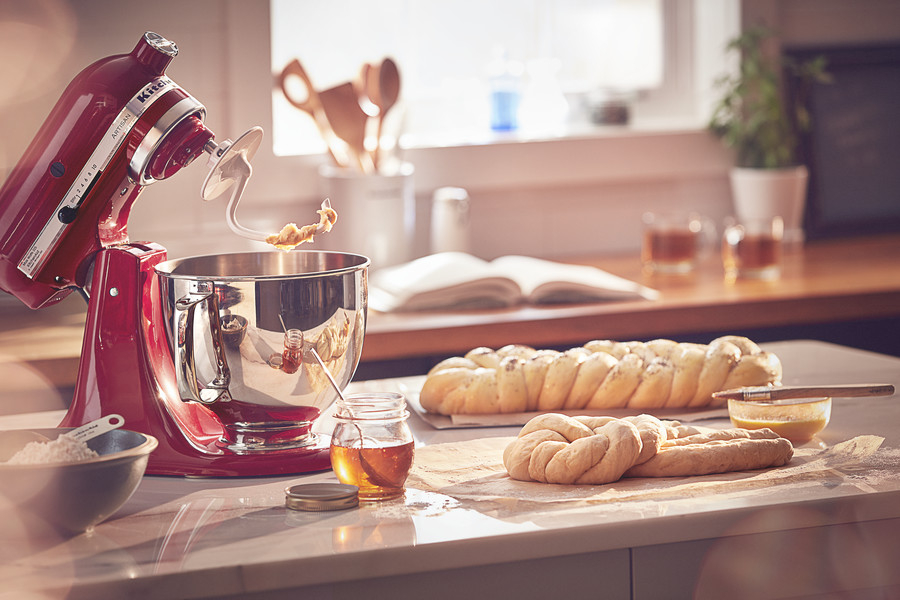 homemade-bread-made-with-red-stand-mixer-with-dough-hook