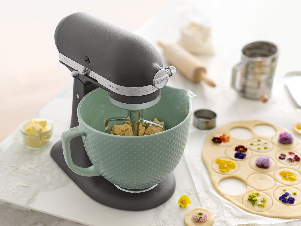 Bol en céramique, 4,7 L, pour pain, Grey - KitchenAid