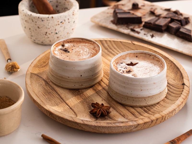 Chocolate chai tea latte