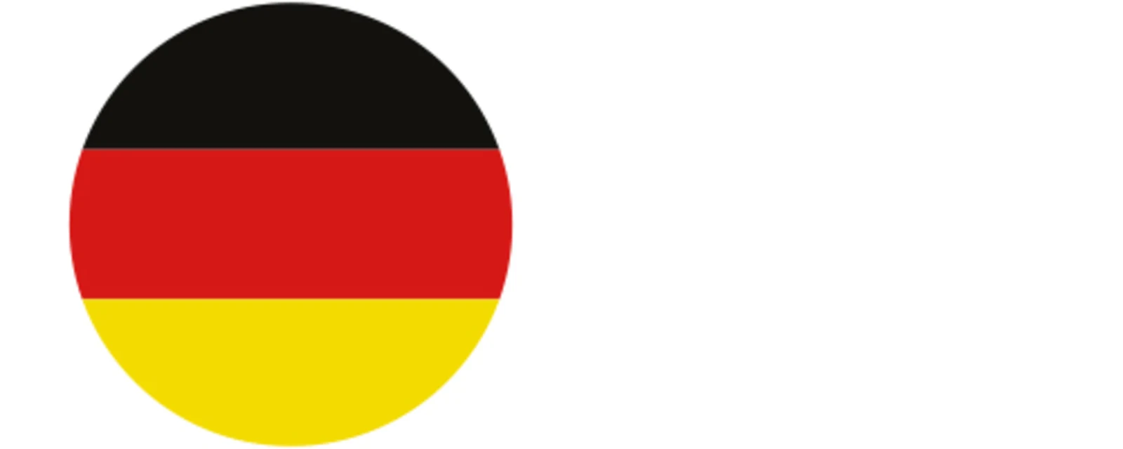 Kreisförmige deutsche Flagge mit horizontalen Streifen in Schwarz, Rot und Gold. Kreisförmige deutsche Flagge mit horizontalen Streifen in Schwarz, Rot und Gold.