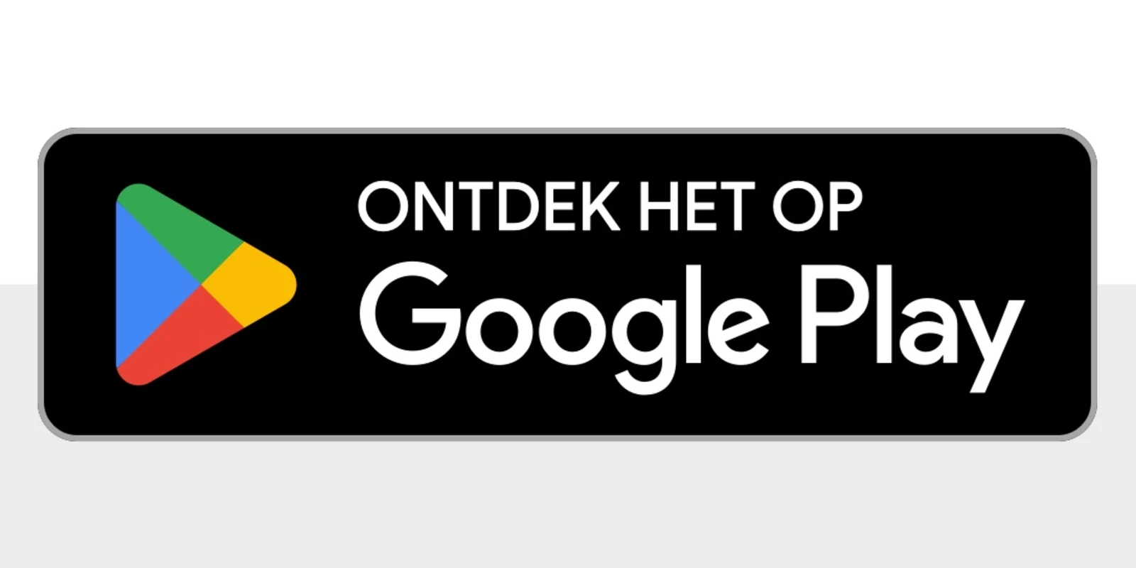 Knop met tekst "Nu verkrijgbaar op Google Play" en het Google Play-logo.
